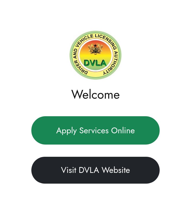 The official DVLA online services page